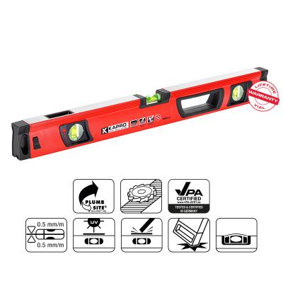 KAPRO VULCAN Prof. vaterpas 60 cm med DualView, V-spor og 3 acryl-libeller